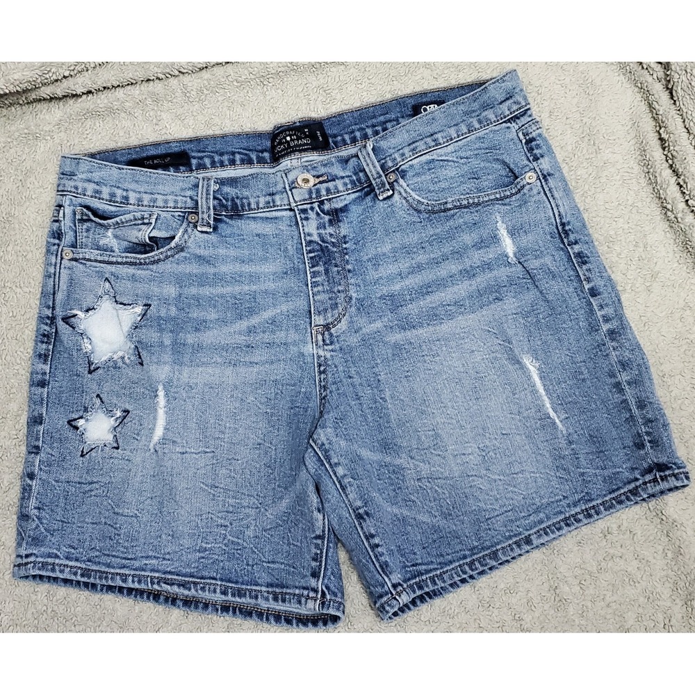 Lucky Brand Shorts Womens Size 12/31 The‎ Roll Up Midi Mid Rise Distressed Star